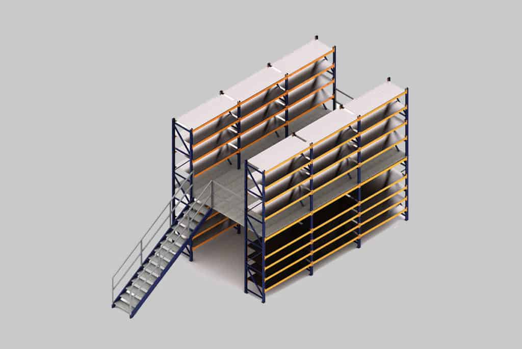 Estantería con Entrepisos - Mezzanine para Cargas de Picking